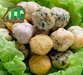 Chả viên thát lát bắp - nấm rơm - cà rốt